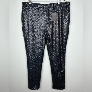 ASOS W40”plus short L30”holidays  sequins straight leg pants full lining NWT